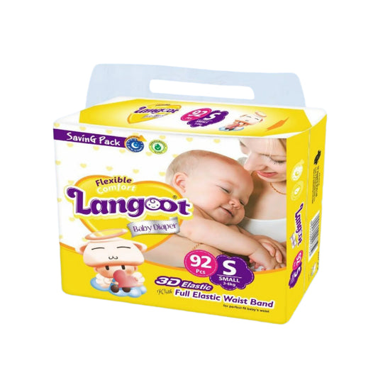 Langoot baby diapers small. 92 pieces